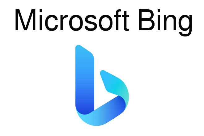 Microsoft bing with new curved shape