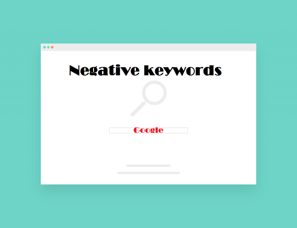 negative keywords 
